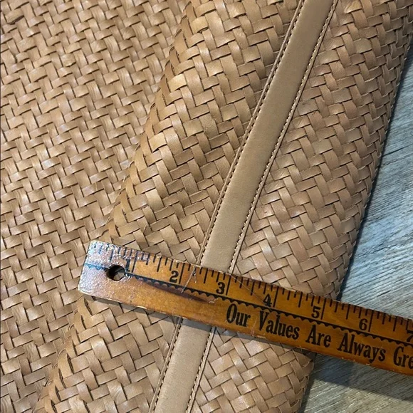 Madewell Woven Leather tote large brown transport bag NEW! - Picture 10 of 11